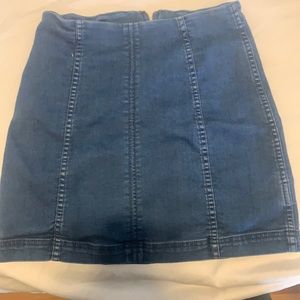 Free people mini denim skirt!